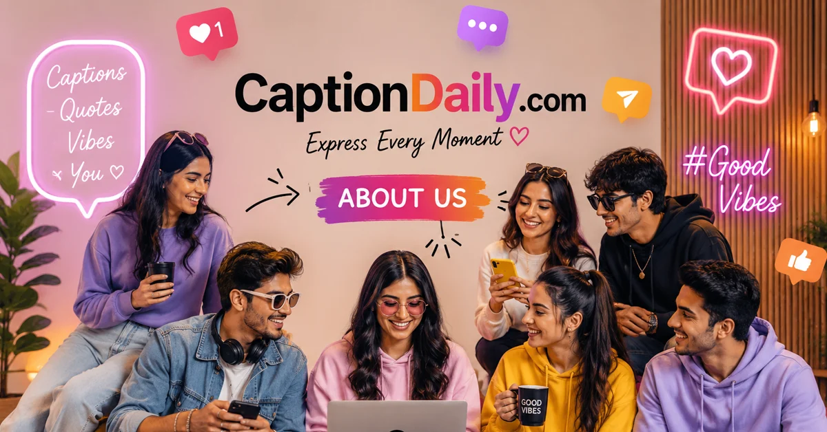 About us Caption daily