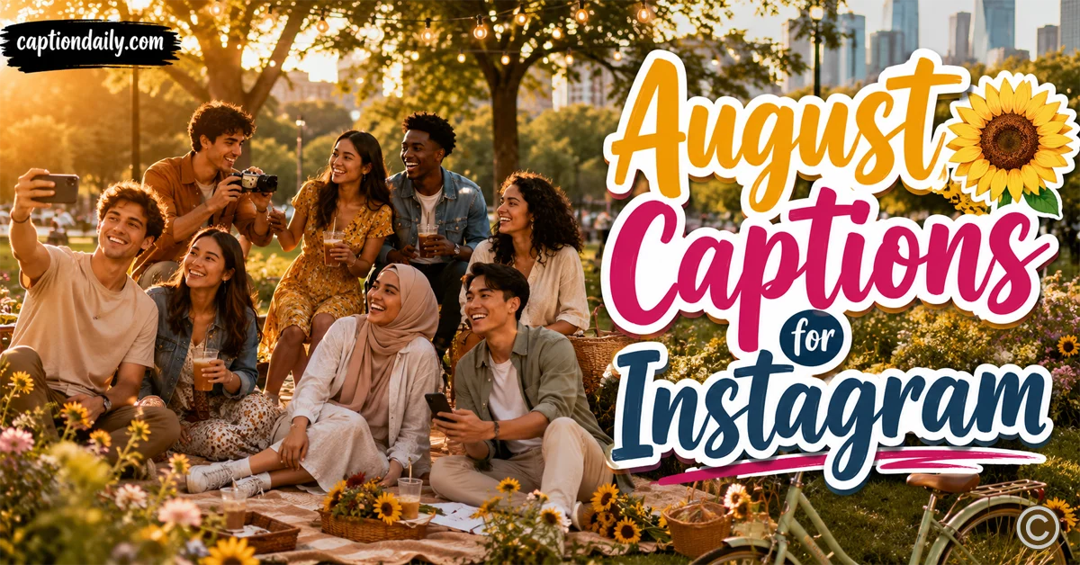 August Captions for Instagram