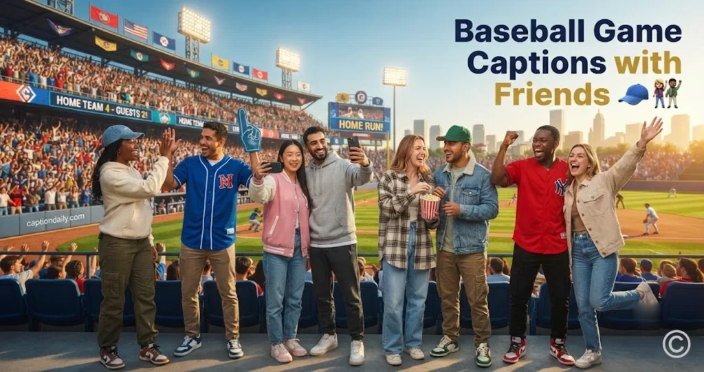 Baseball Game Captions with Friends