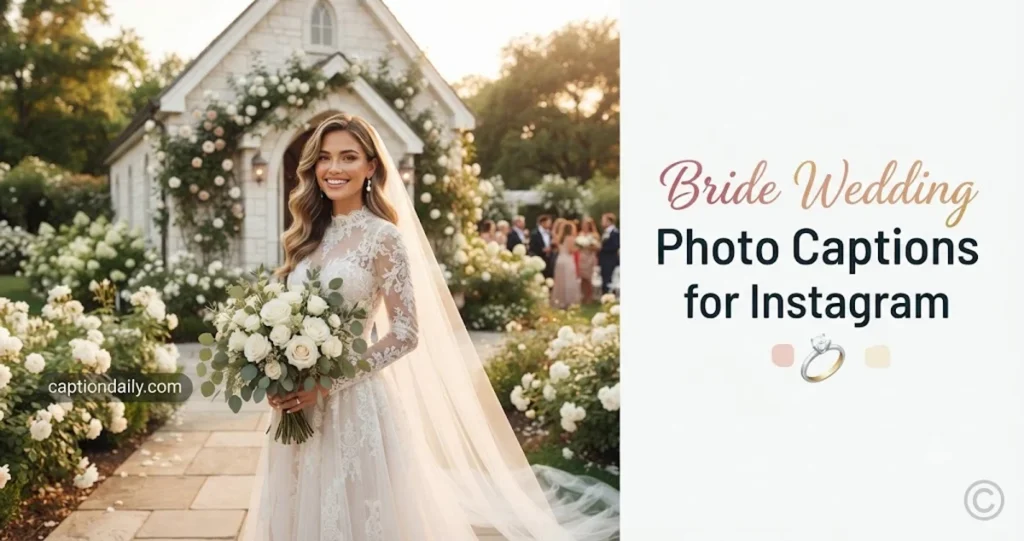 Bride Wedding Photo Captions for Instagram