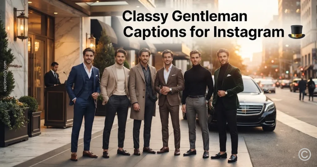 Classy Gentleman Captions for Instagram