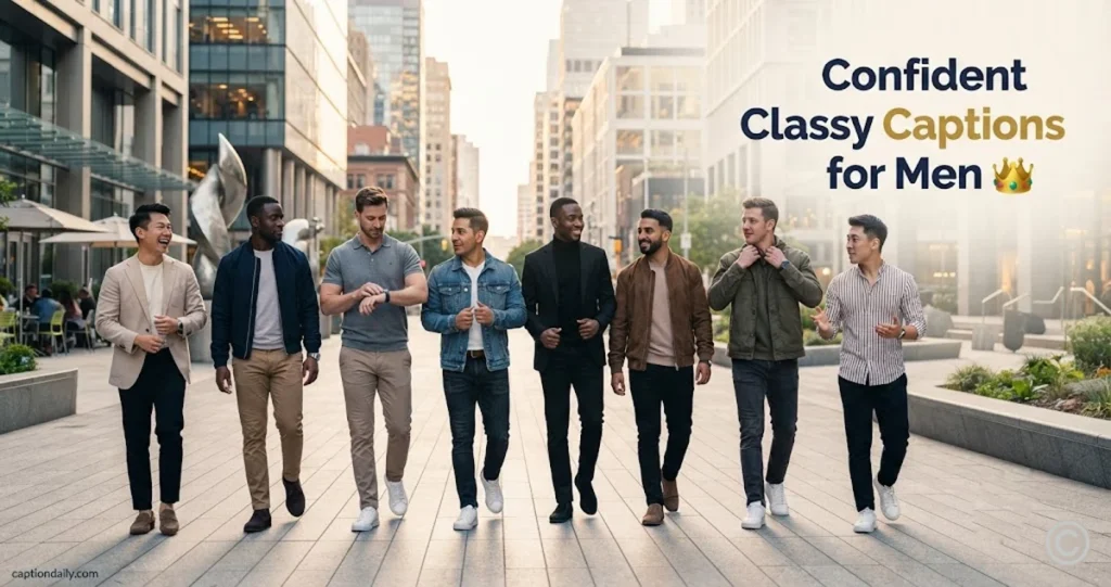 Confident Classy Captions for Men