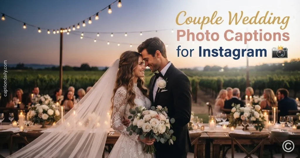 Couple Wedding Photo Captions for Instagram