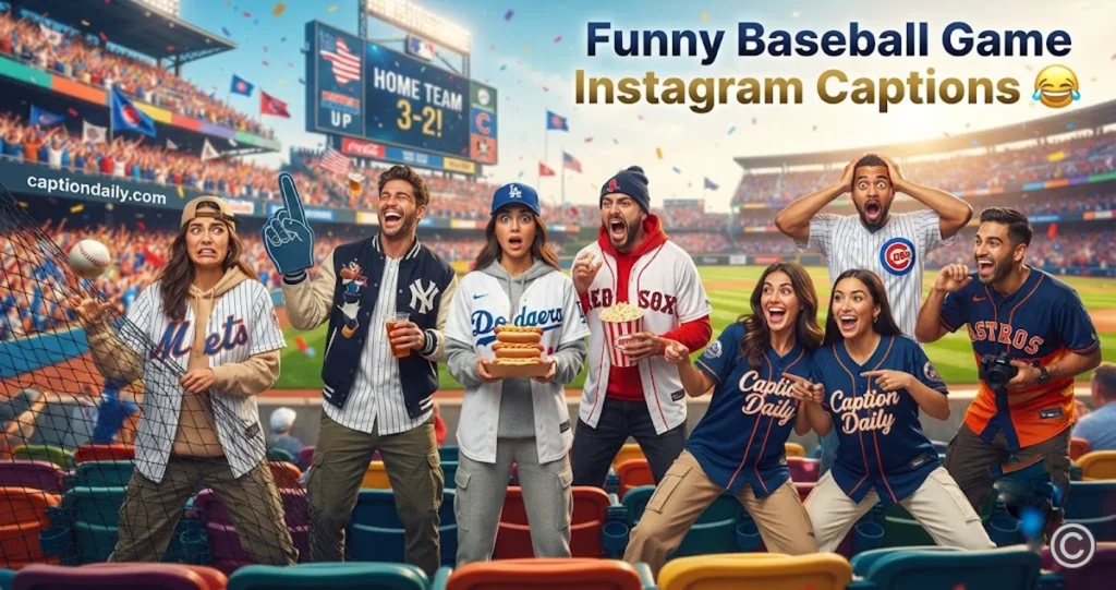 Funny Baseball Game Instagram Captions