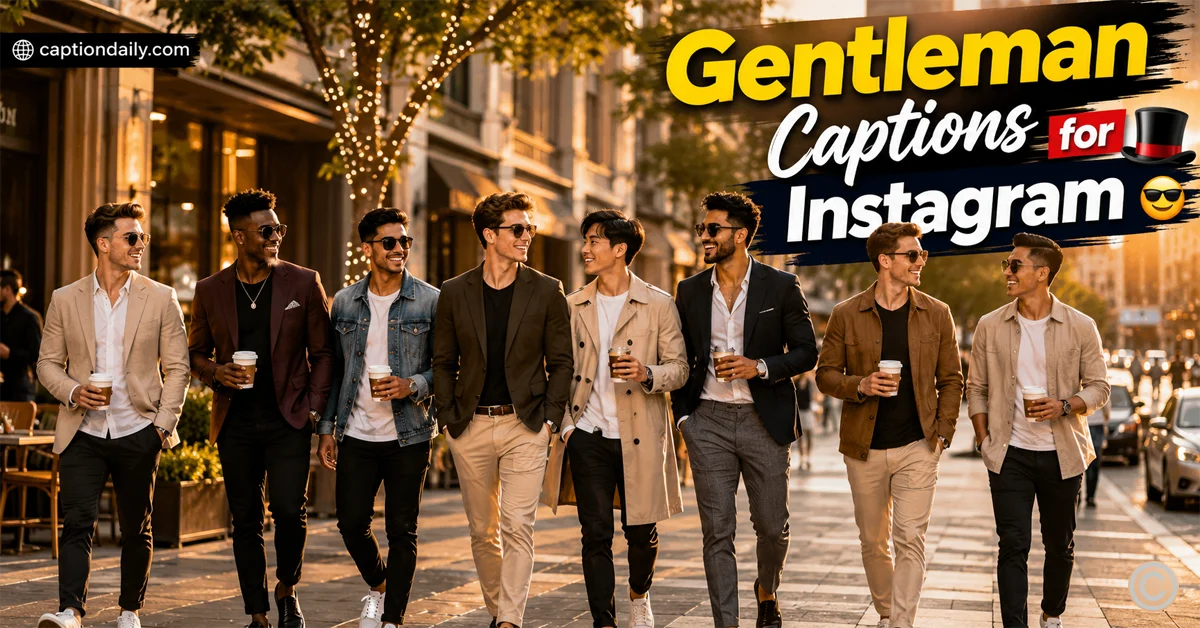 Gentleman Captions for Instagram