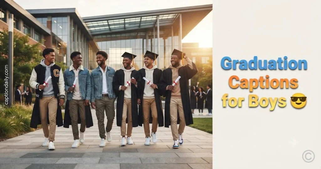 Graduation Captions for Boys 