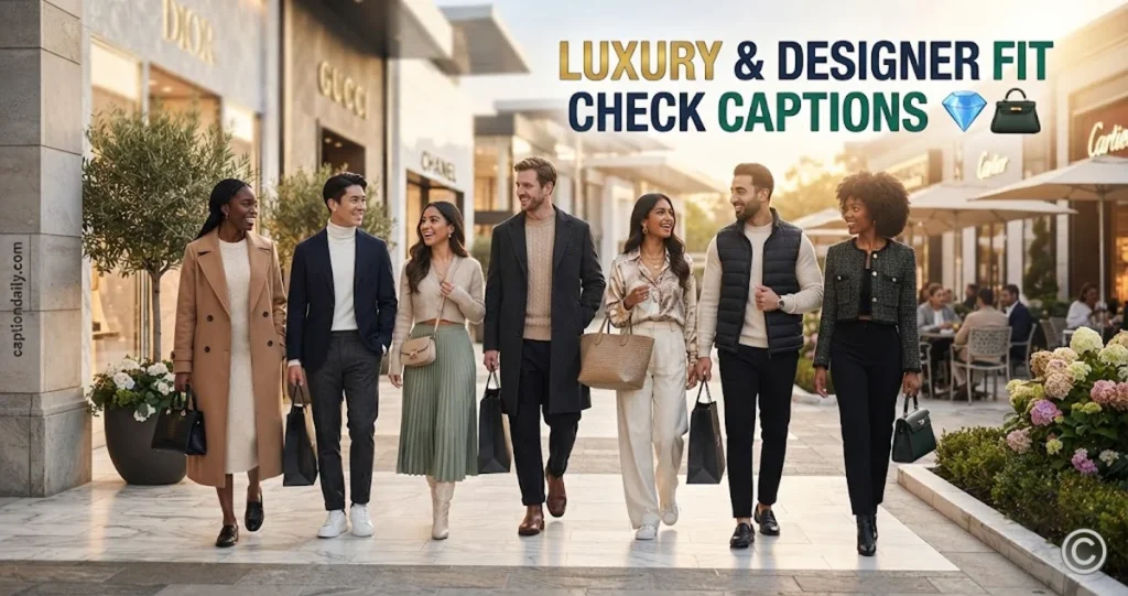 Luxury & Designer Fit Check Captions