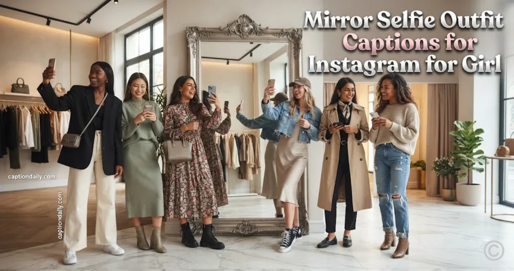 Mirror Selfie Outfit Captions for Instagram for Girl