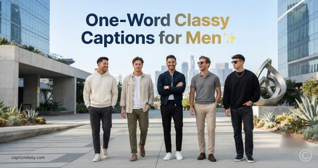 One-Word Classy Captions for Men