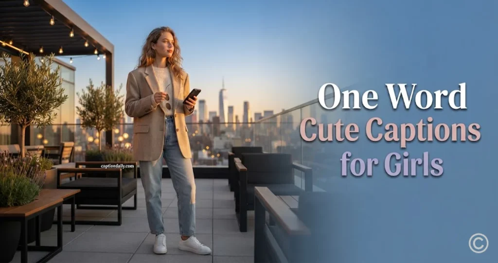 One Word Cute Captions for Girls