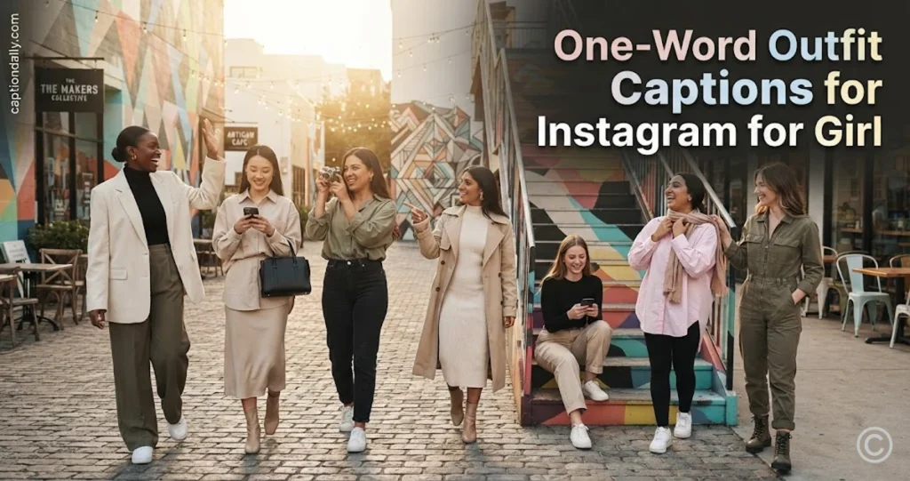 One Word Outfit Captions for Instagram for Girl