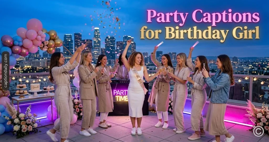 Party Captions for Birthday Girl