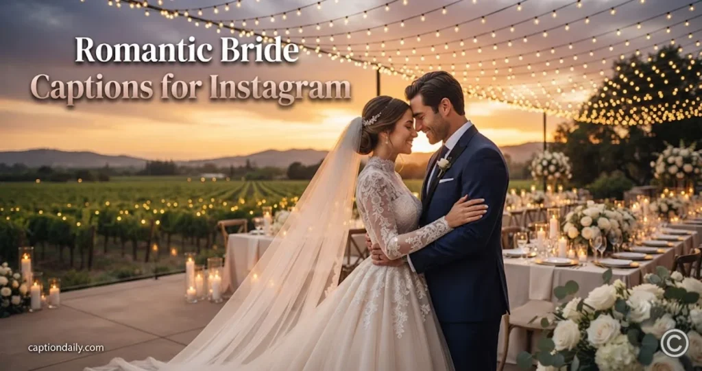 Romantic Bride Captions for Instagram