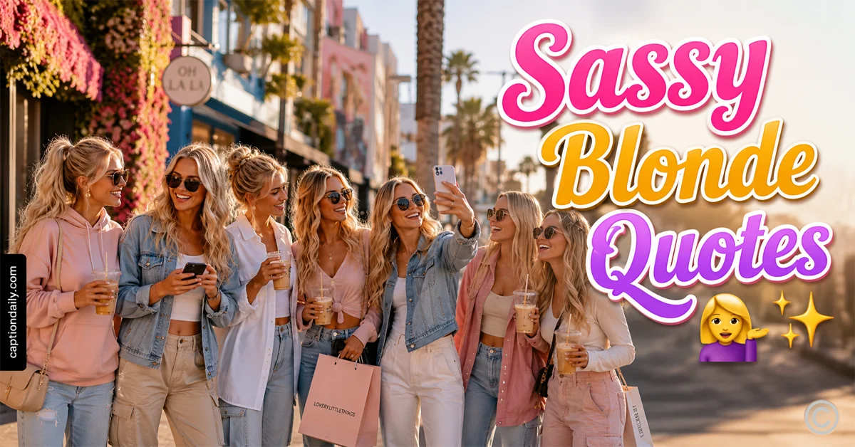 Sassy Blonde Quotes for Instagram