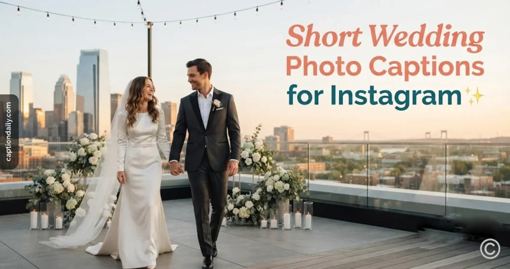 Short Wedding Photo Captions for Instagram