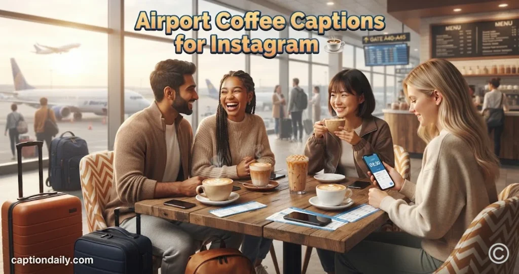 Airport Coffee Captions for Instagram