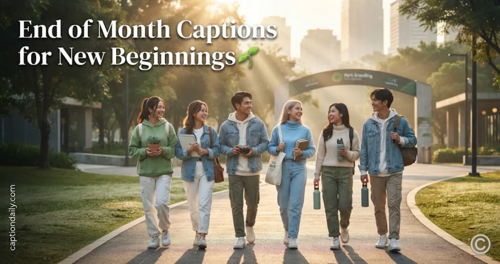 End of Month Captions for New Beginnings