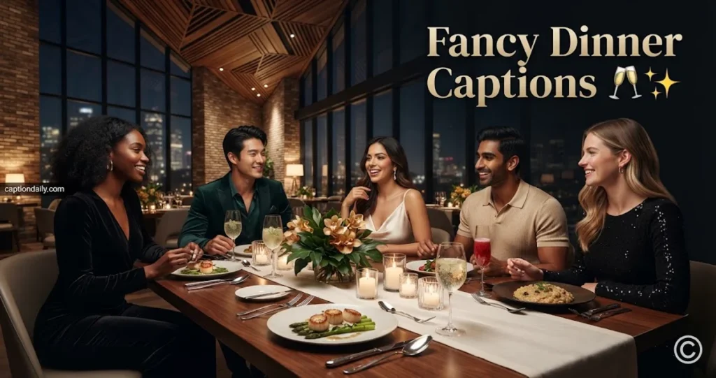Fancy Dinner Captions