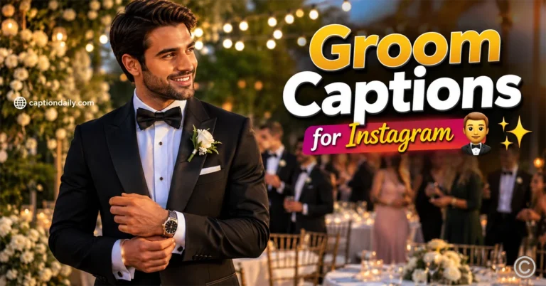 Groom Captions for Instagram