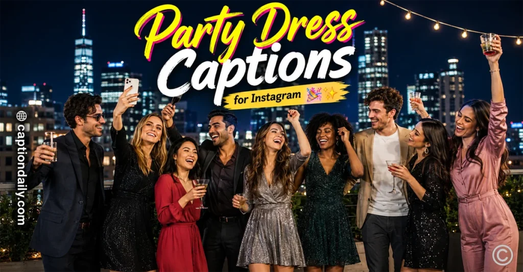 Party Dress Captions for Instagram