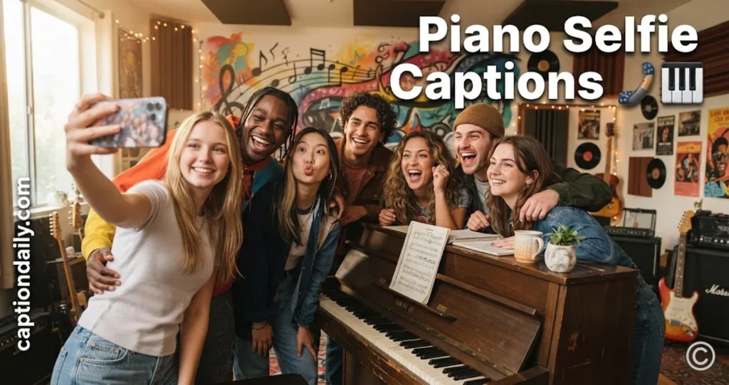 Piano Selfie Captions