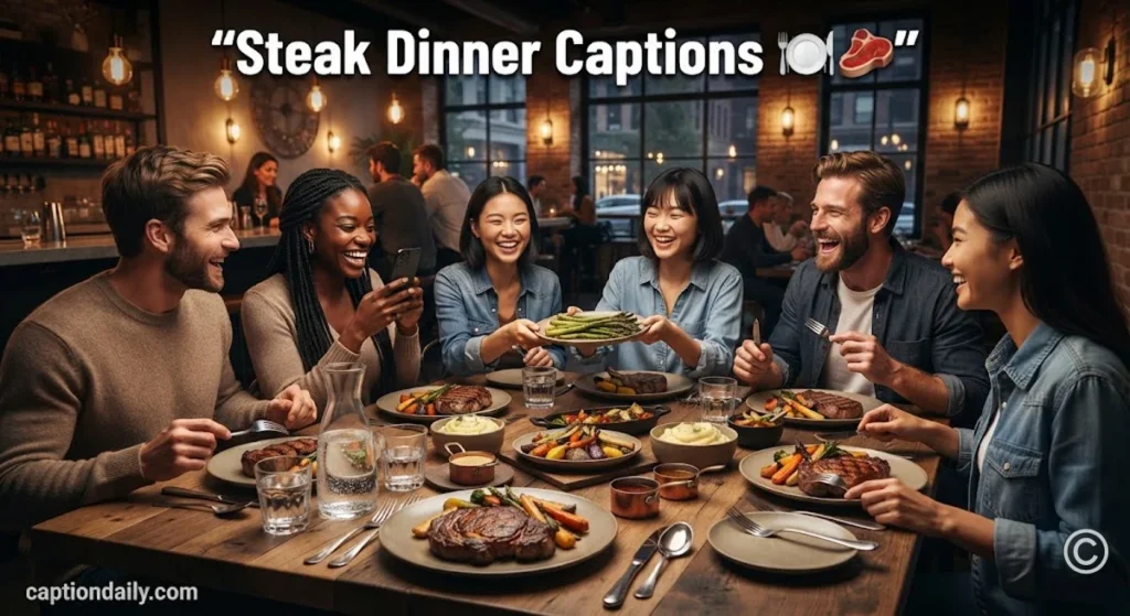 Steak Dinner Captions 