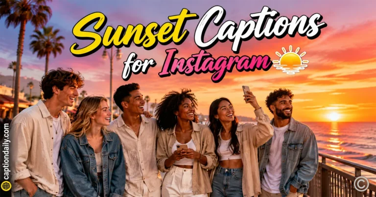 Sunset Captions for Instagram