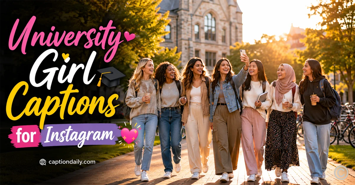 University Girl Captions for Instagram