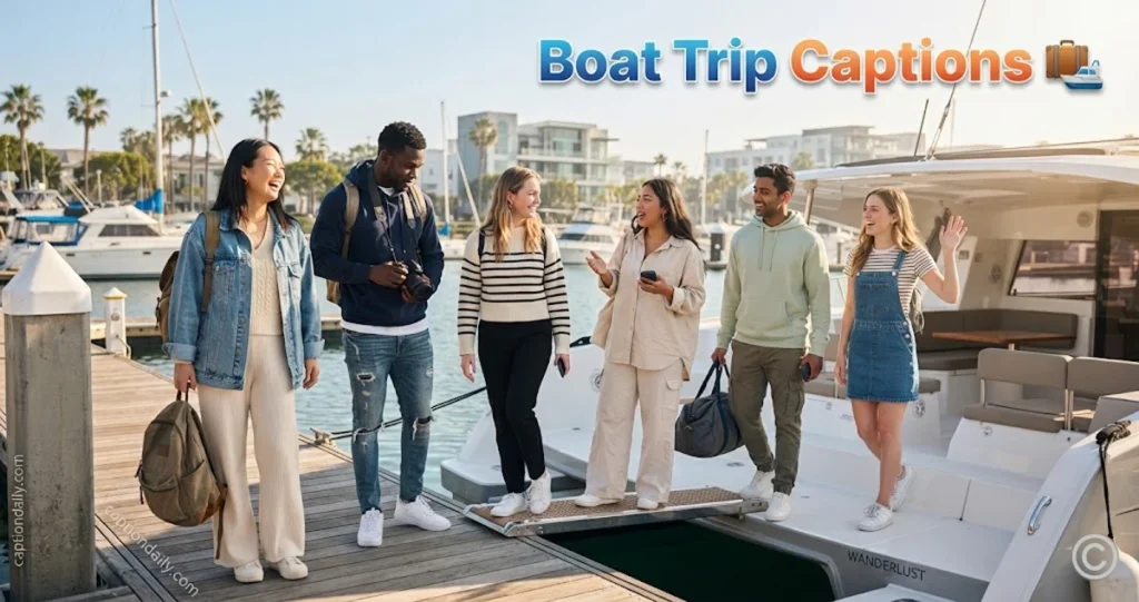 Boat Trip Captions
