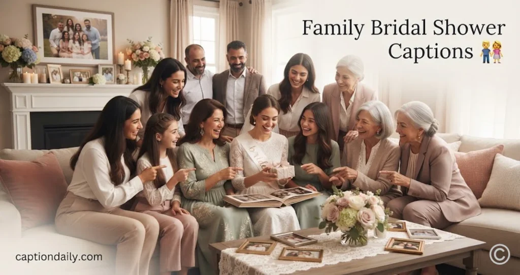 Family Bridal Shower Captions