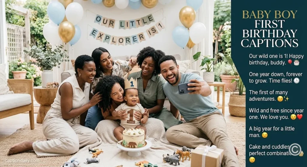 Baby Boy First Birthday Captions