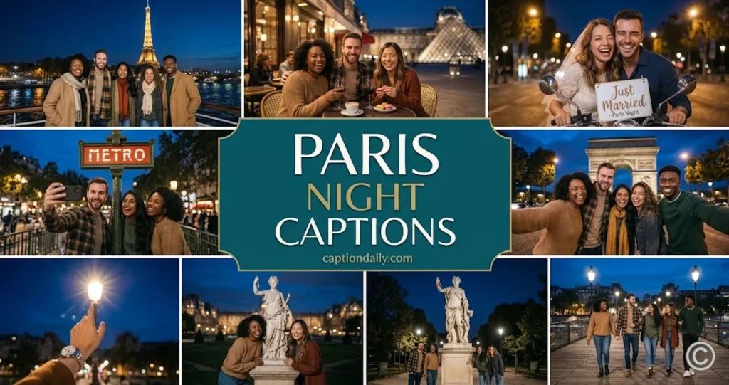 Paris Night Captions for Instagram