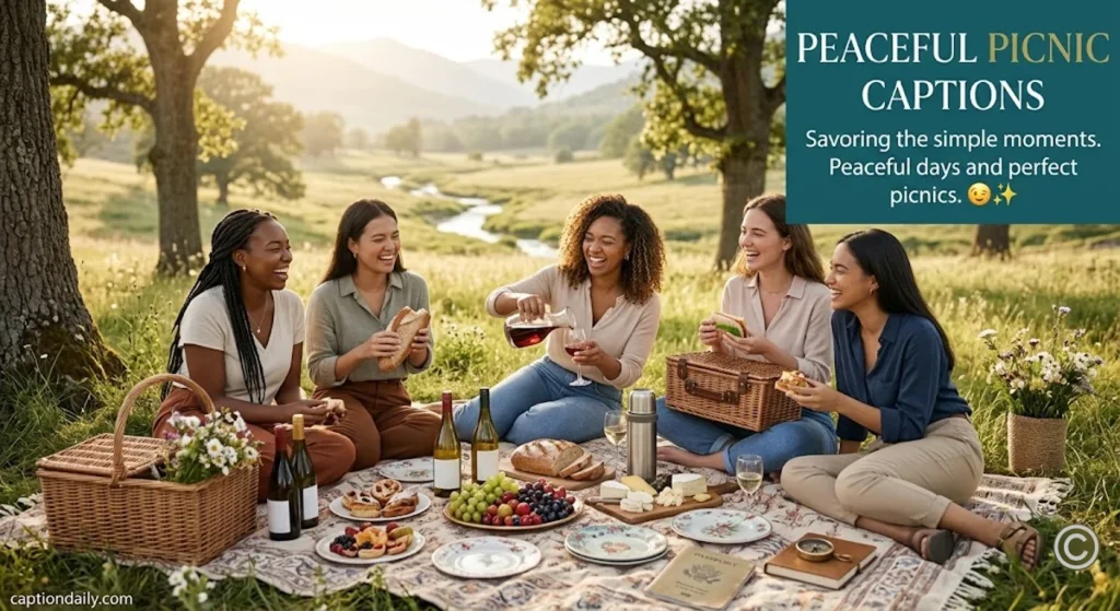 Peaceful Picnic Captions