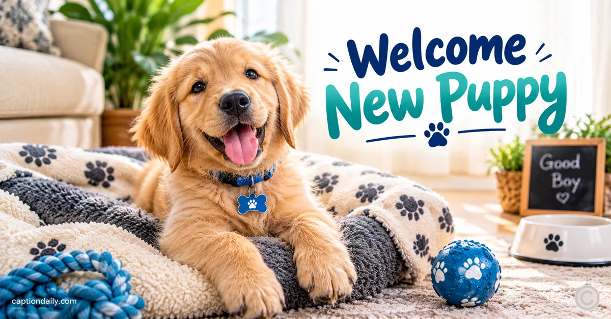 Welcome New Puppy Captions for Instagram